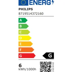 Philips Lighting Smart LED Filamentbol amberkleurig 6 W (gelijk aan 25 W) G200 E27