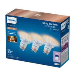 Philips Lighting Smart LED Spot 50W PAR16 GU10 x3