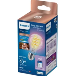 Philips Lighting Smart LED Filament doorzichtig 40W A60 E27