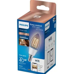 Philips Lighting Smart LED Filament kaarslamp helder 4,9 W (gelijk aan 40 W) C35 E14