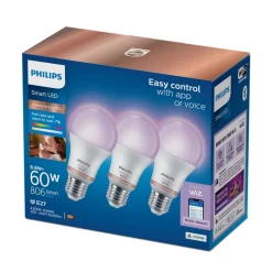 Philips Lighting Smart LED Lamp 60W A60 E27 x3