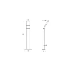 Philips Lighting Splay Pedestal Anthracite 12W 27K HV
