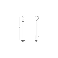 Philips Lighting Splay Post Anthracite 12W 27K HV