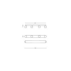 Philips Lighting STAR bar/tube aluminium 4x4.5W SELV