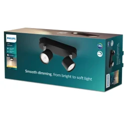 Philips Lighting STAR bar/tube black 2x4.5W SELV Dim