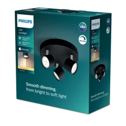 Philips Lighting STAR plate/spiral black 3x4.5W SELV Dim
