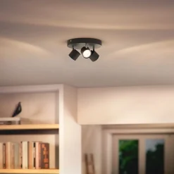 Philips Lighting STAR plate/spiral black 3x4.5W SELV Dim