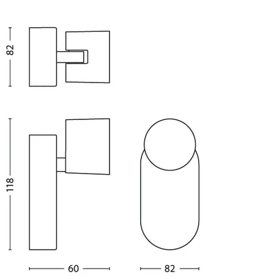 Philips Lighting STAR single spot aluminium 1x4.5W SELV