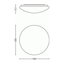 Philips Lighting Suede ceiling lamp white 27K 4x9W