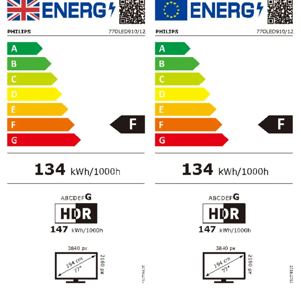 Philips 77OLED910/12 OLED+ 4K Ambilight TV 77inch