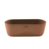 Point-Virgule Bloempot uit gerecycled plastic, hout- en steenpoeder terracotta 40x15.5x13.6cm