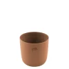 Point-Virgule Bloempot uit gerecycled plastic, hout- en steenpoeder terracotta Ø 15.5cm H 13.6cm
