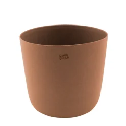 Point-Virgule Bloempot uit gerecycled plastic, hout- en steenpoeder terracotta Ø 25cm H 22cm