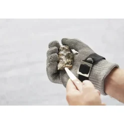 Point-Virgule 2delige set van oestermes en -houder in hout,rvs,kunststof 16x2.5x1.5cm