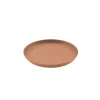Point-Virgule Plantenschotel uit gerecycled plastic, hout- en steenpoeder terracotta Ø 28cm H 2.8cm