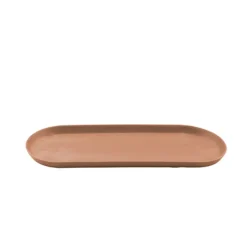 Point-Virgule Plantenschotel uit gerecycled plastic, hout- en steenpoeder terracotta 40x15x2cm