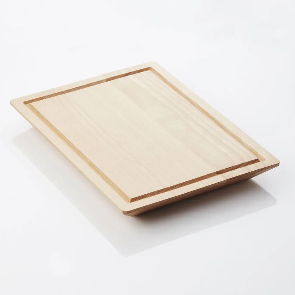 Point-Virgule Point-Virgule snijplank met sapgeul uit beuk by Mathias De Ferm 39x29x4cm