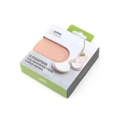 Point-Virgule Set van 6 glasonderzetters uit silicone 3 kleuren ø 10cm