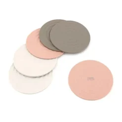 Point-Virgule Set van 6 glasonderzetters uit silicone 3 kleuren ø 10cm