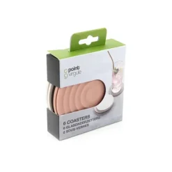 Point-Virgule Set van 6 glasonderzetters uit silicone 3 kleuren ø 10cm