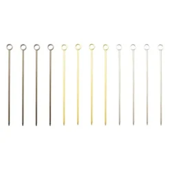Point-Virgule set van 12 prikkers met ring in rvs 3 kleuren 10.8x0.8x.0.8cm