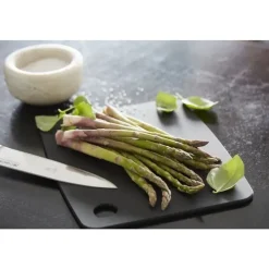 Point-Virgule snijplank met sapgeul uit houtvezel zwart 29.8x23.5x0.6cm FSC MIX