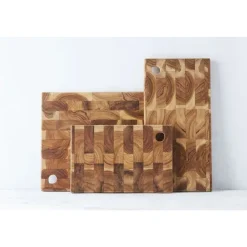 Point-Virgule snijplank uit gerecycled teakhout 40x20x2cm