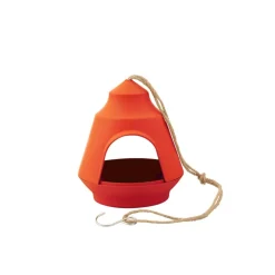 Point-Virgule Voederhuisje voor vogels uit bamboevezel oranje 17.7x17.9x15.5cm