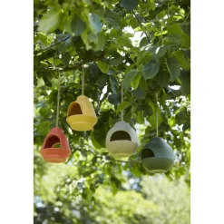 Point-Virgule Voederhuisje voor vogels uit bamboevezel naturel ø 18.2cm H 19cm