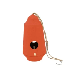 Point-Virgule Vogelhuisje uit bamboevezel oranje ø 15.1cm H 28cm