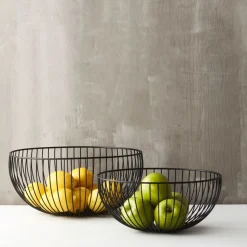 Point-Virgule Wire mand zwart ø 35cm H 15cm