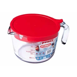 Pyrex Classic Maatbeker in Borosilicaatglas met Afsluitdeksel 1l