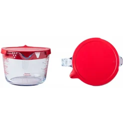 Pyrex Classic Maatbeker in Borosilicaatglas met Afsluitdeksel 1l