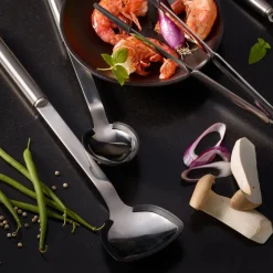 Rösle Pan/wokspatel 34,5cm RVS met siliconen rand