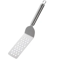 Rösle Schuine spatel geperforeerd 32cm RVS