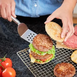 Rösle Schuine spatel geperforeerd 32cm RVS