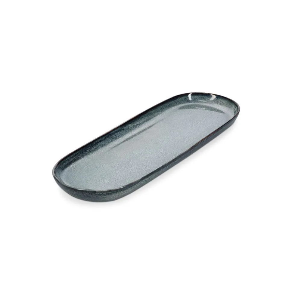 Salt & Pepper Meridian Serveerschaal 38,5x14xH2,5cm groen/blauw