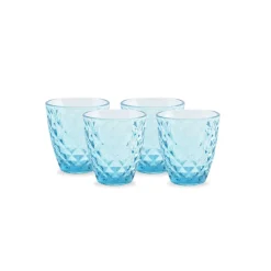 Salt & Pepper Prisma Glas 22cl blauw - set/4