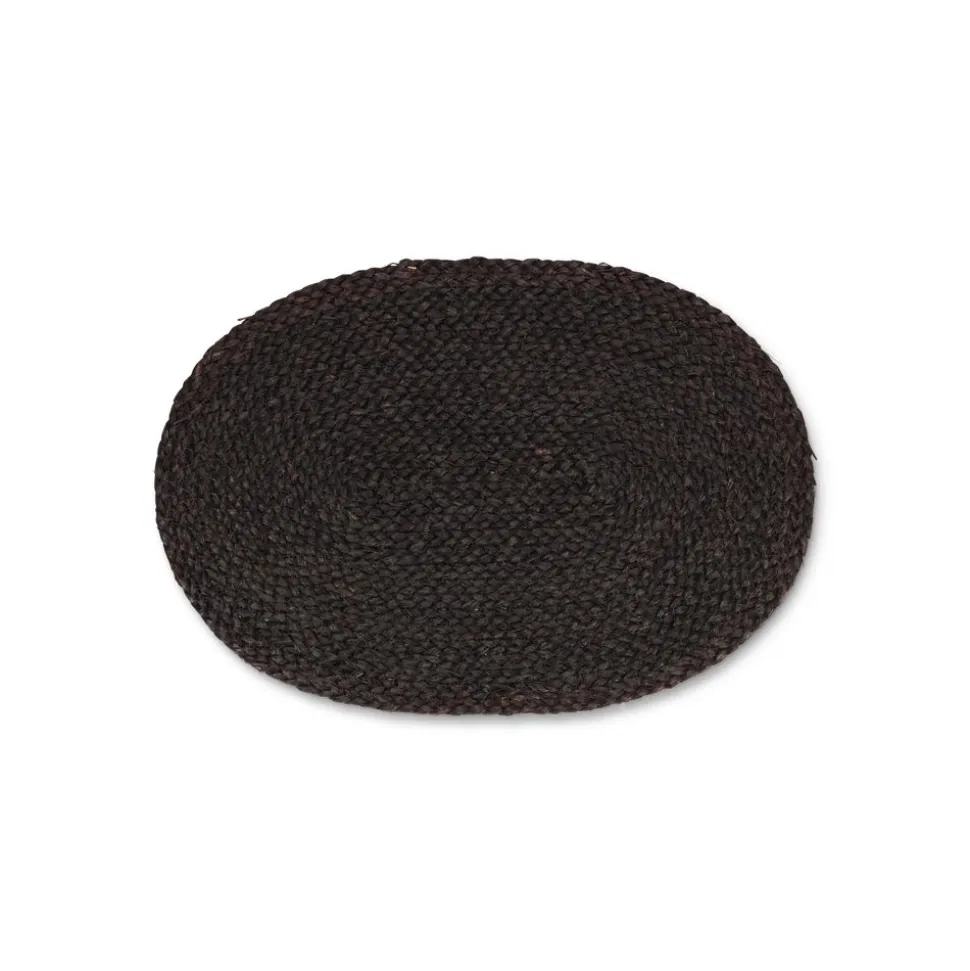 Salt & Pepper TableTop Placemat 45x30cm ovaal maisblad zwart