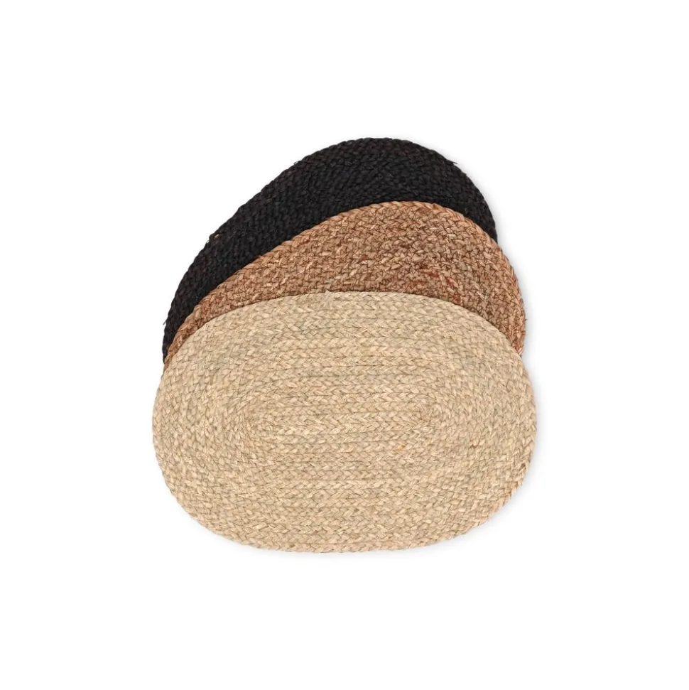 Salt & Pepper TableTop Placemat 45x30cm ovaal maisblad zwart