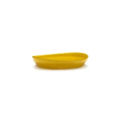Serax Feast tableware by Ottolenghi Diepe serveerschaal S 30cm H6cm  Sunny Yellow Swirl-Dots Zwart