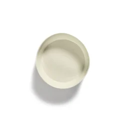 Serax Feast tableware by Ottolenghi Saladekom 28,5cm H9,5cm Wit Swirl-Stripes Blauw