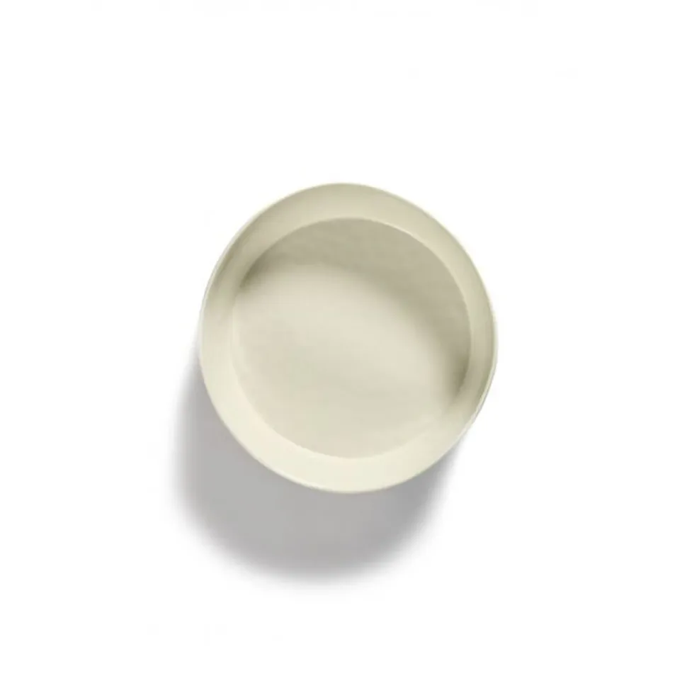 Serax Feast tableware by Ottolenghi Saladekom 28,5cm H9,5cm Wit Swirl-Stripes Blauw