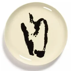 Serax Feast tableware by Ottolenghi Voorgerecht Bord M 22,5cm H2cm Wit Paprika Zwart