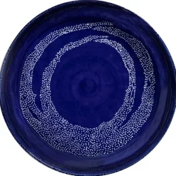 Serax Feast tableware by Ottolenghi Serveerschaal M 36cm H6cm Lapis Lazuli Swirl-Dots Wit