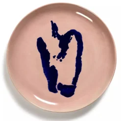 Serax Feast tableware by Ottolenghi Voorgerecht bord M 22,5cm H2cm Delicious Pink Paprika Blauw