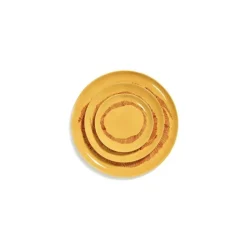 Serax Feast tableware by Ottolenghi Ontbijtbord S 19cm H2cm Sunny Yellow Swirl-Stripes Rood
