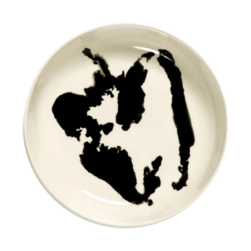 Serax Feast tableware by Ottolenghi Diep Bord 22cm H4cm Wit Paprika Zwart