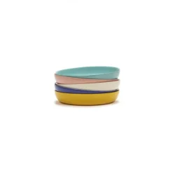 Serax Feast tableware by Ottolenghi Diep Bord 22cm H4cm Wit Paprika Zwart