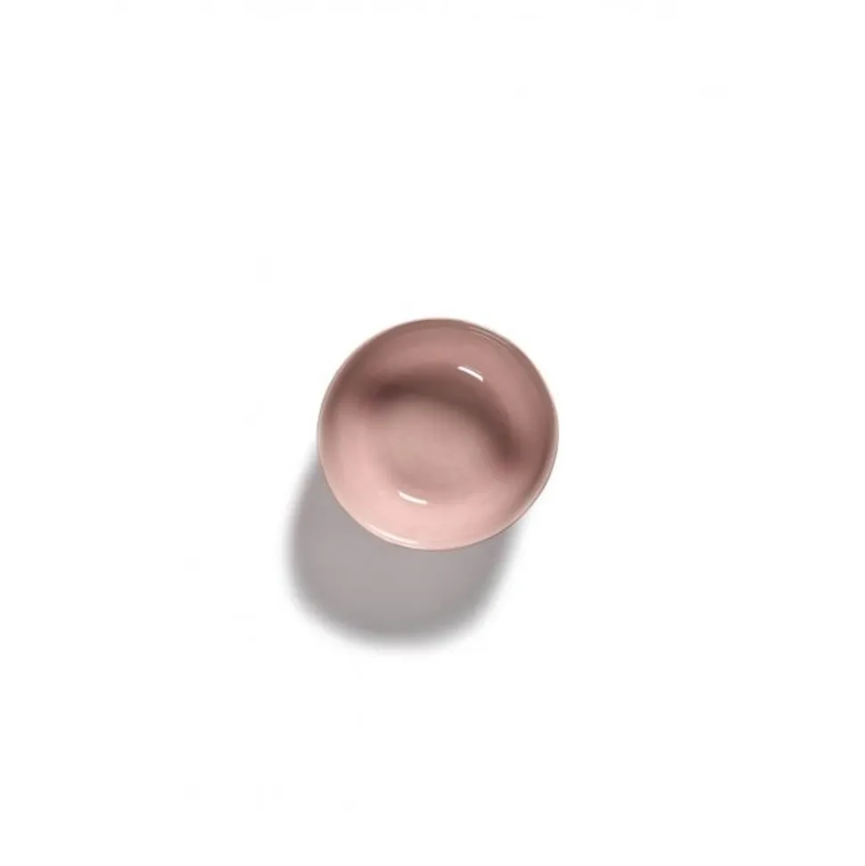 Serax Feast tableware by Ottolenghi Kom L 18cm H8cm Delicious Pink Swirl-Stripes Blauw